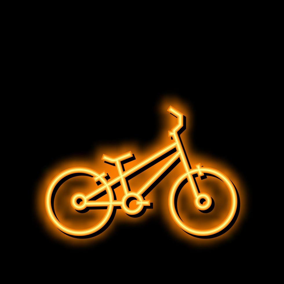 cykel transport neon glöd ikon illustration vektor