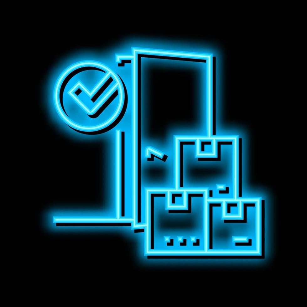 Tür zu Tür Bedienung Neon- glühen Symbol Illustration vektor