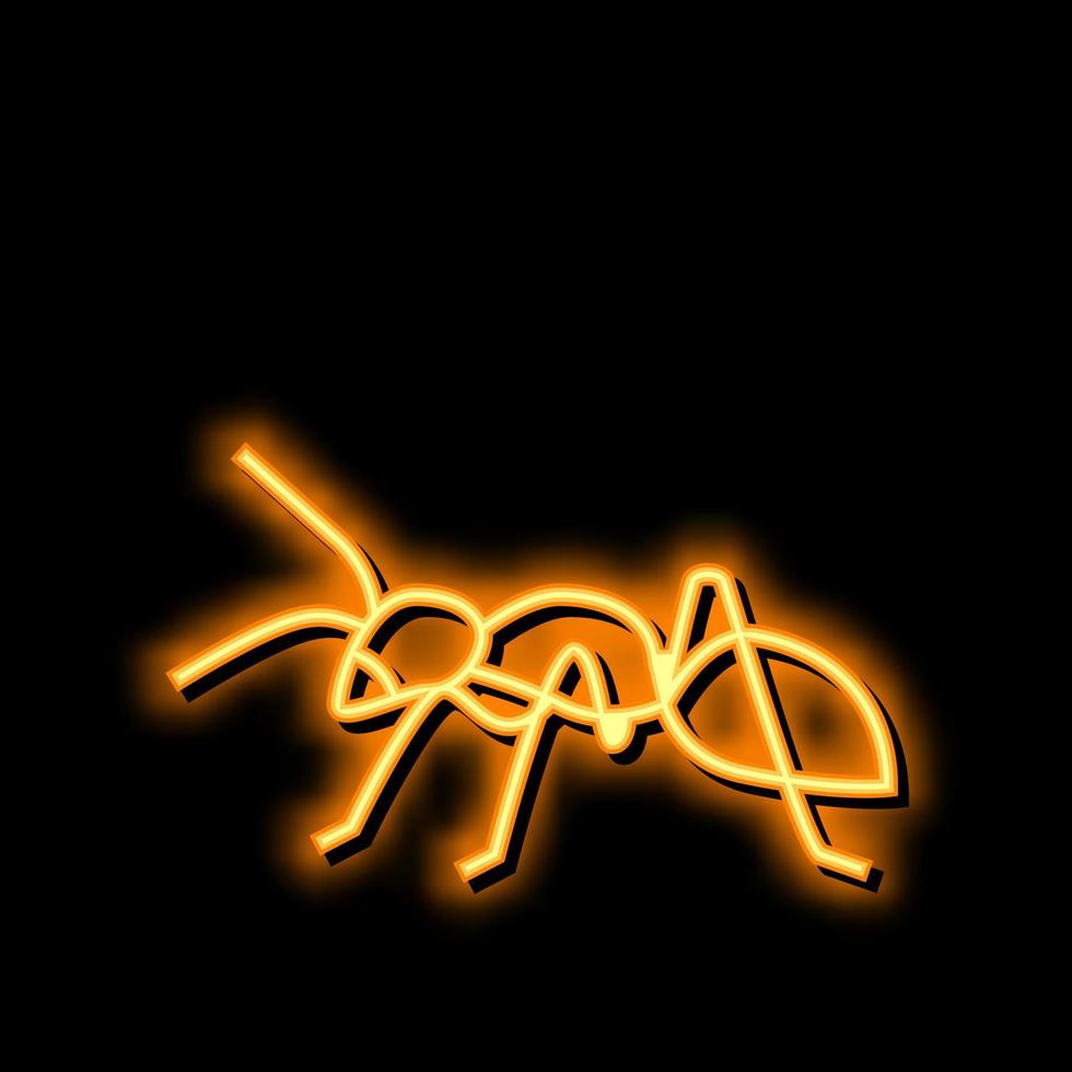 Ameise Insekt Neon- glühen Symbol Illustration vektor