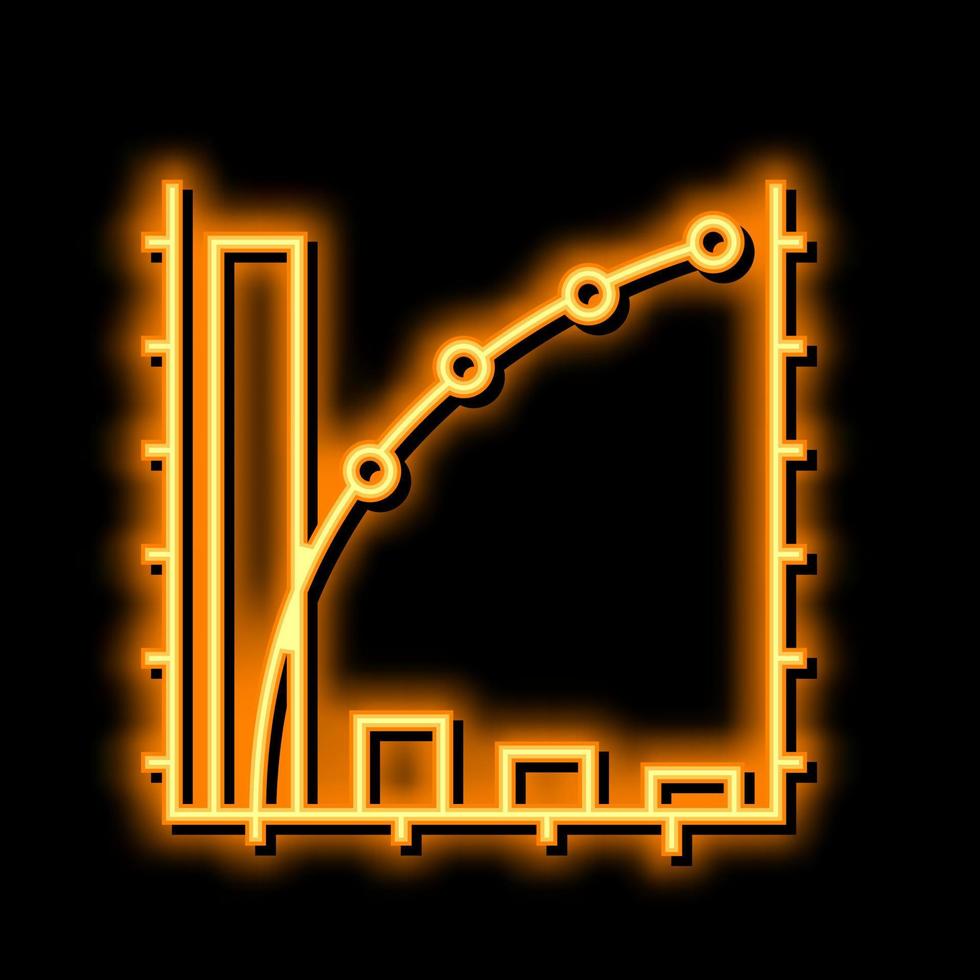 pareto Diagram neon glöd ikon illustration vektor