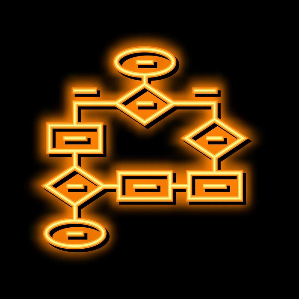 strömma Diagram neon glöd ikon illustration vektor