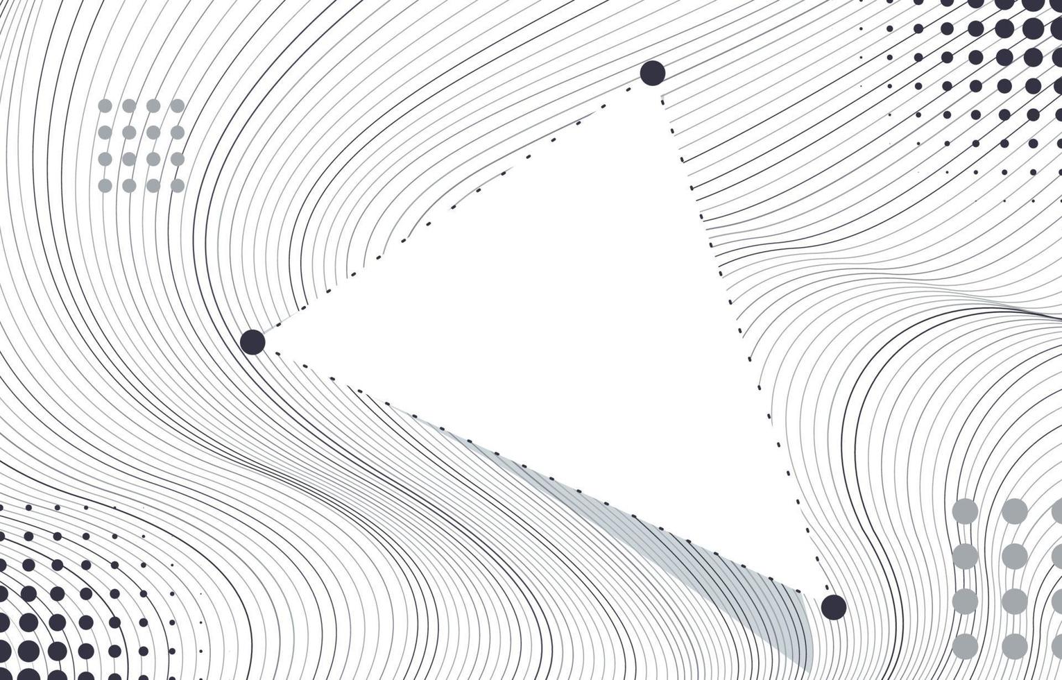 flytande linjer bakgrund med vit ansluten triangel vektor
