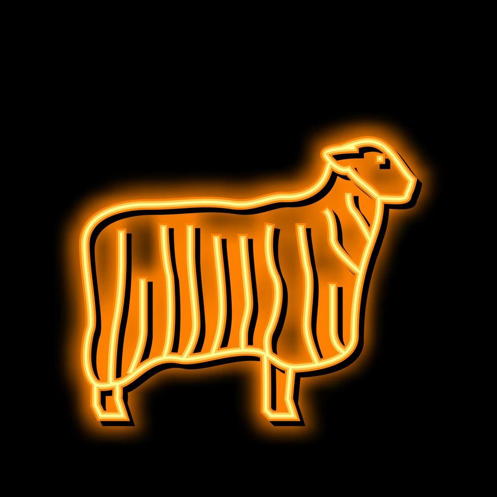 13 Teewasser Schaf Neon- glühen Symbol Illustration vektor