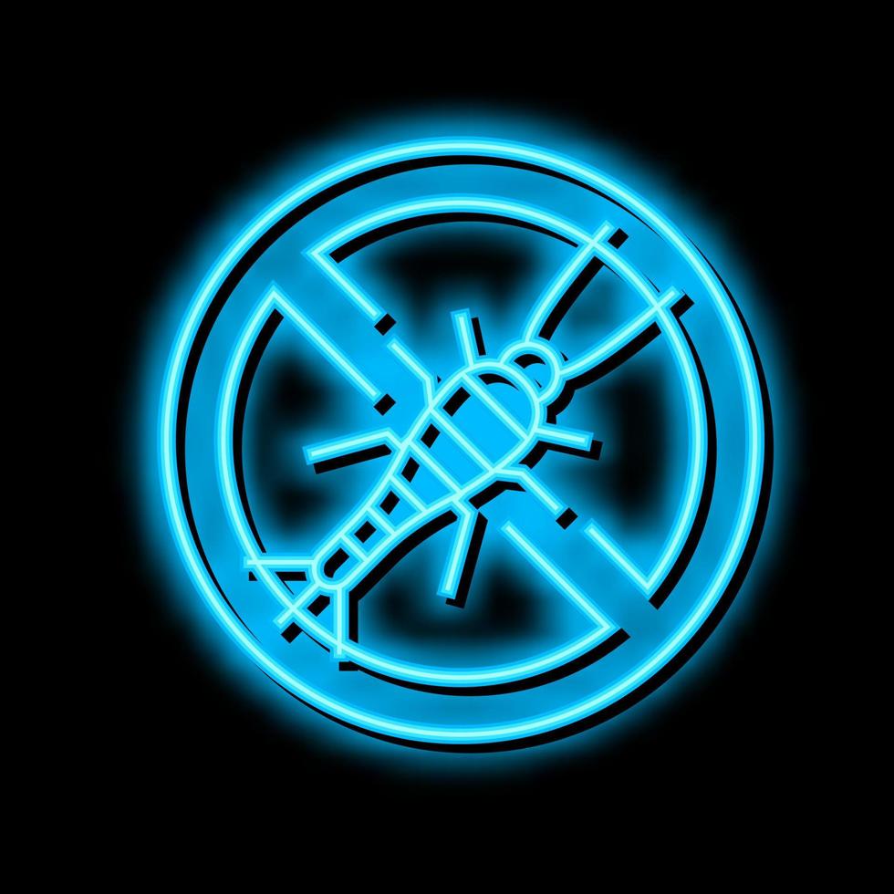 silverfisk behandling neon glöd ikon illustration vektor