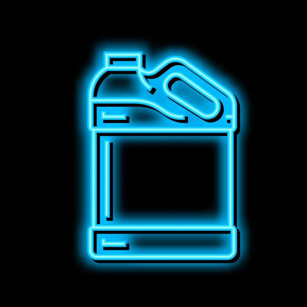 Kanister Plastik Neon- glühen Symbol Illustration vektor