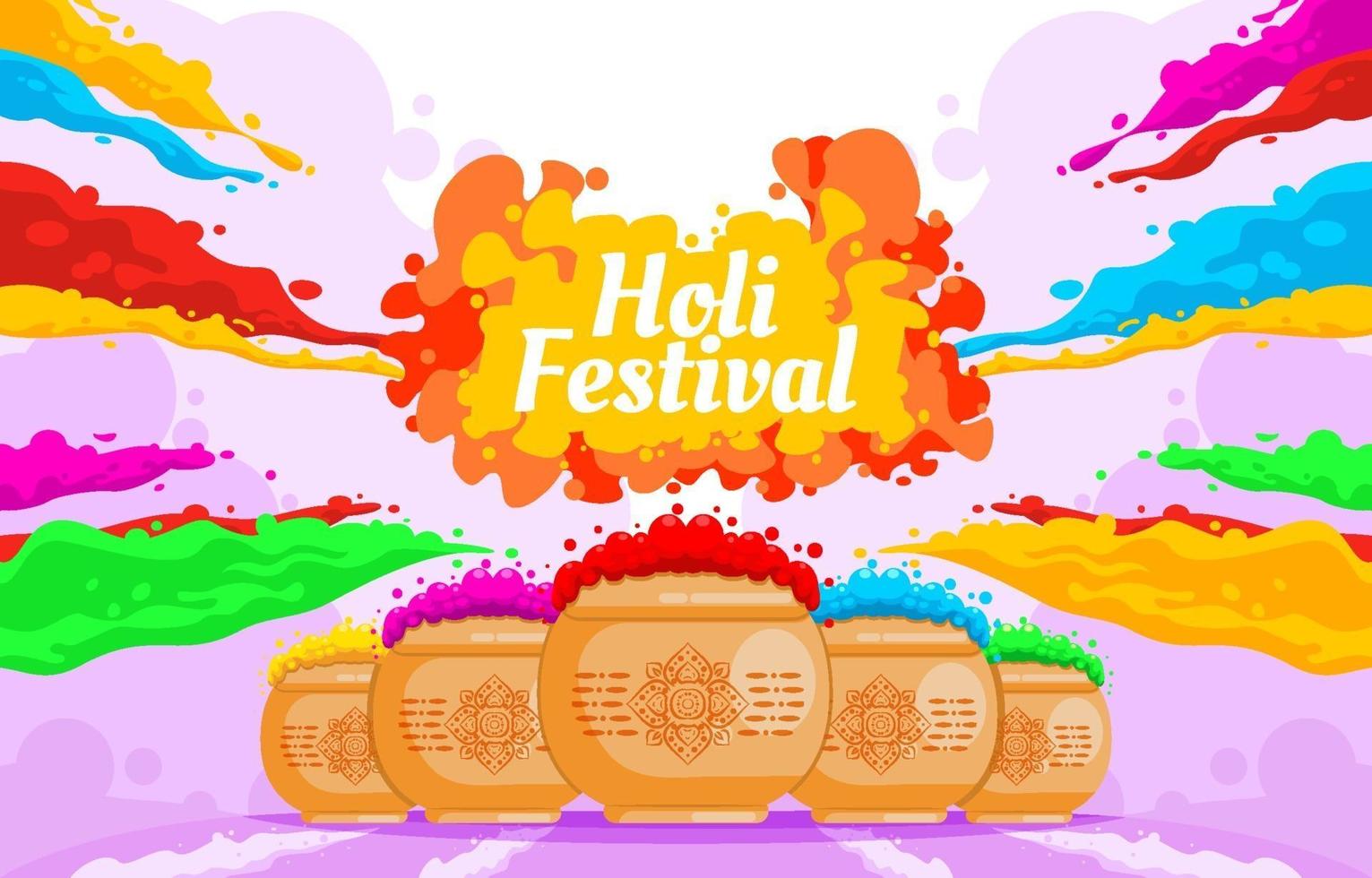 holi festival färgstarka bakgrund vektor