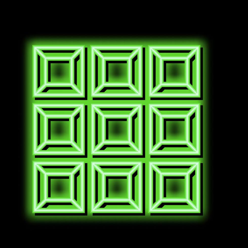 beställnings- spegel neon glöd ikon illustration vektor