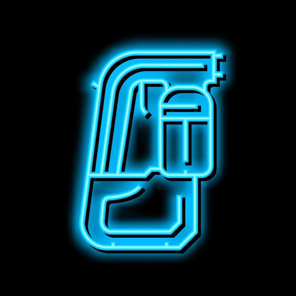 bräunen sprühen Maschine Neon- glühen Symbol Illustration vektor