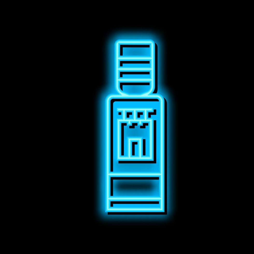 Wasser Kühler Ausrüstung Neon- glühen Symbol Illustration vektor