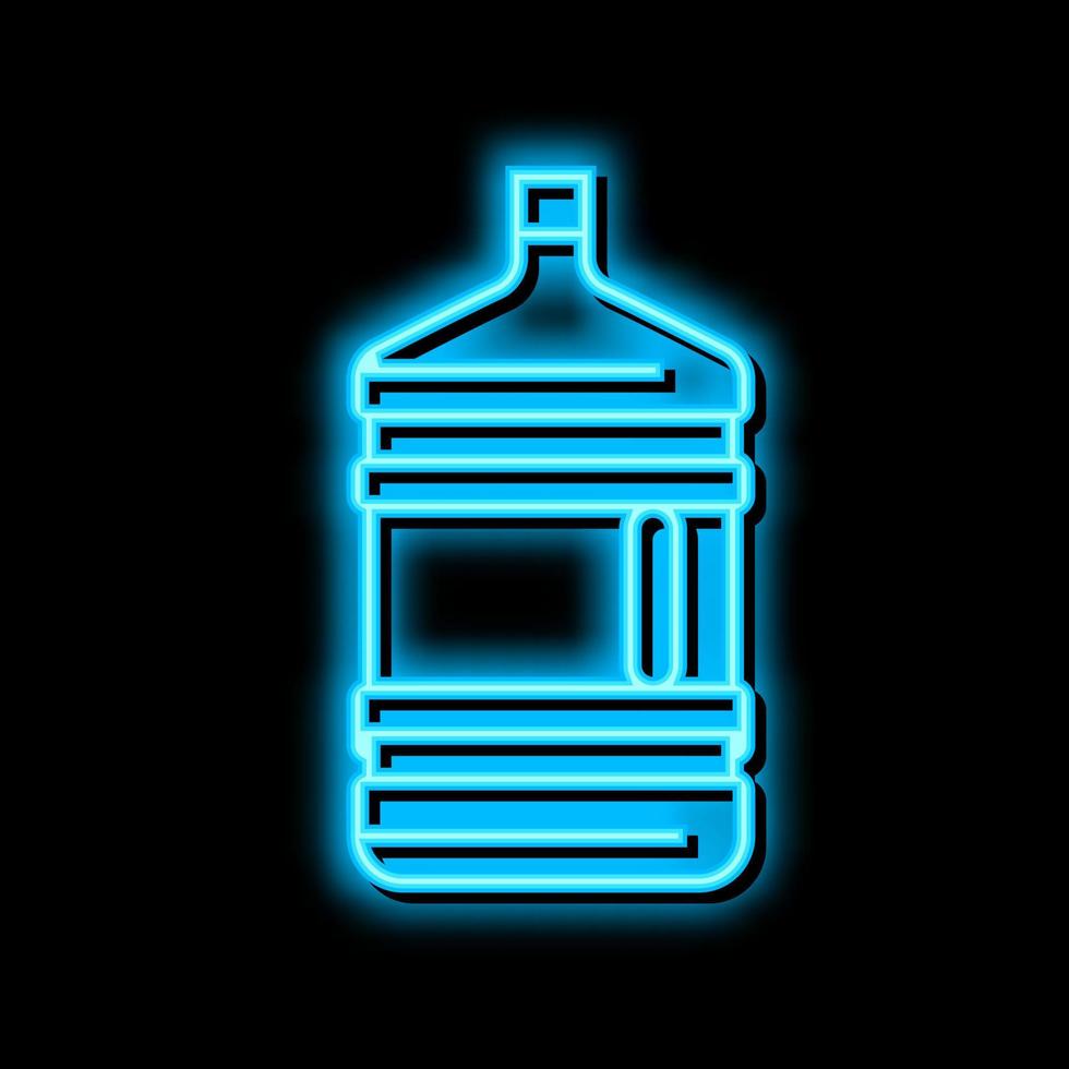 gallon vatten neon glöd ikon illustration vektor