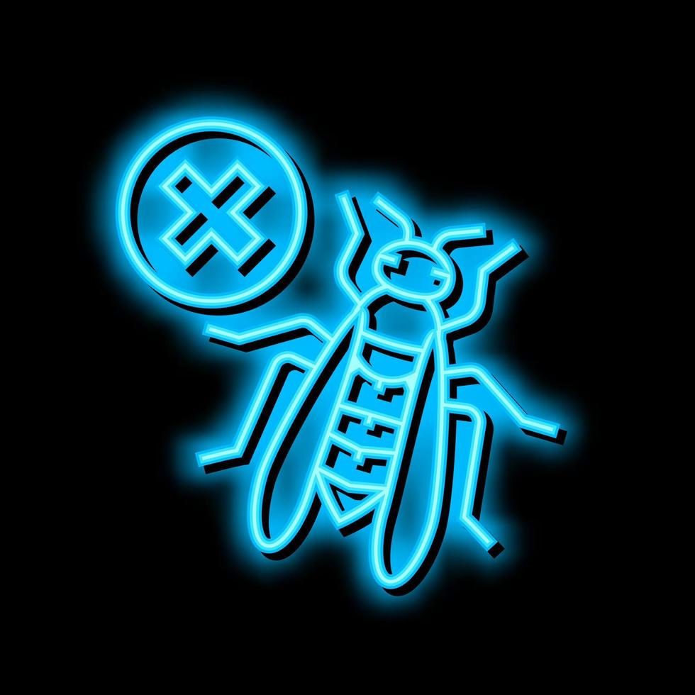 Wespe Steuerung Neon- glühen Symbol Illustration vektor