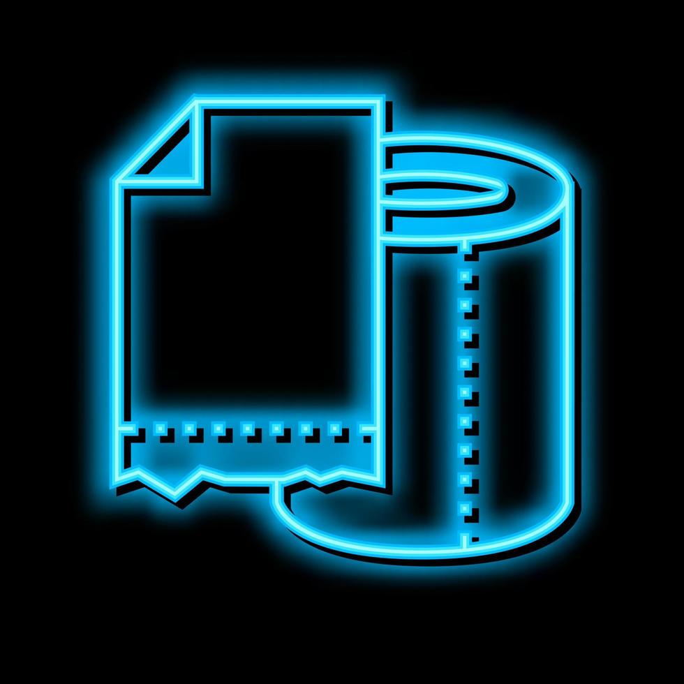 Toilette Papier rollen Neon- glühen Symbol Illustration vektor