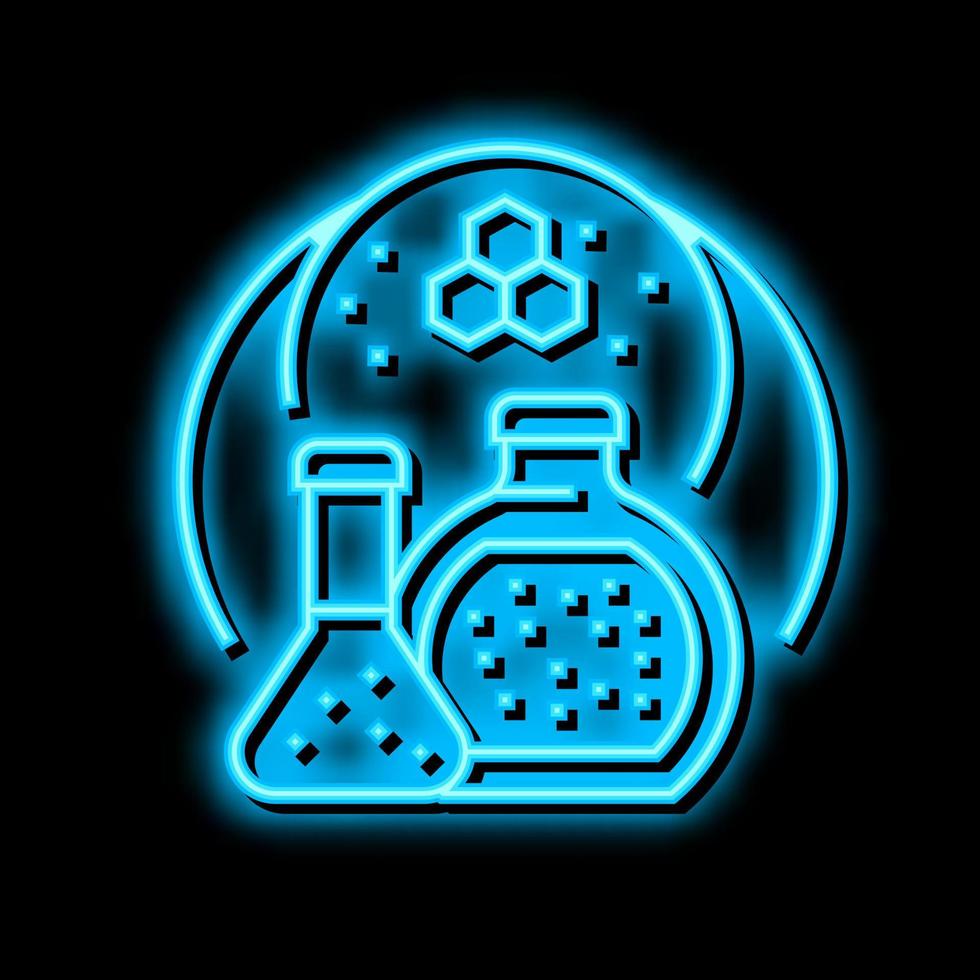 Spezialität Chemikalien Neon- glühen Symbol Illustration vektor