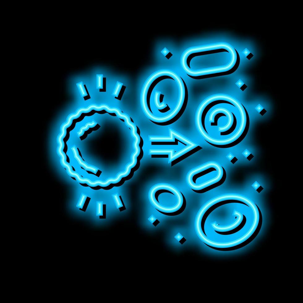 Autoimmunität Blut Neon- glühen Symbol Illustration vektor