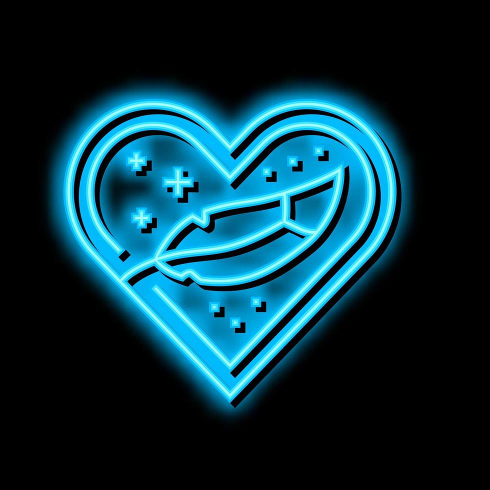 hypoallergen kosmetisk neon glöd ikon illustration vektor