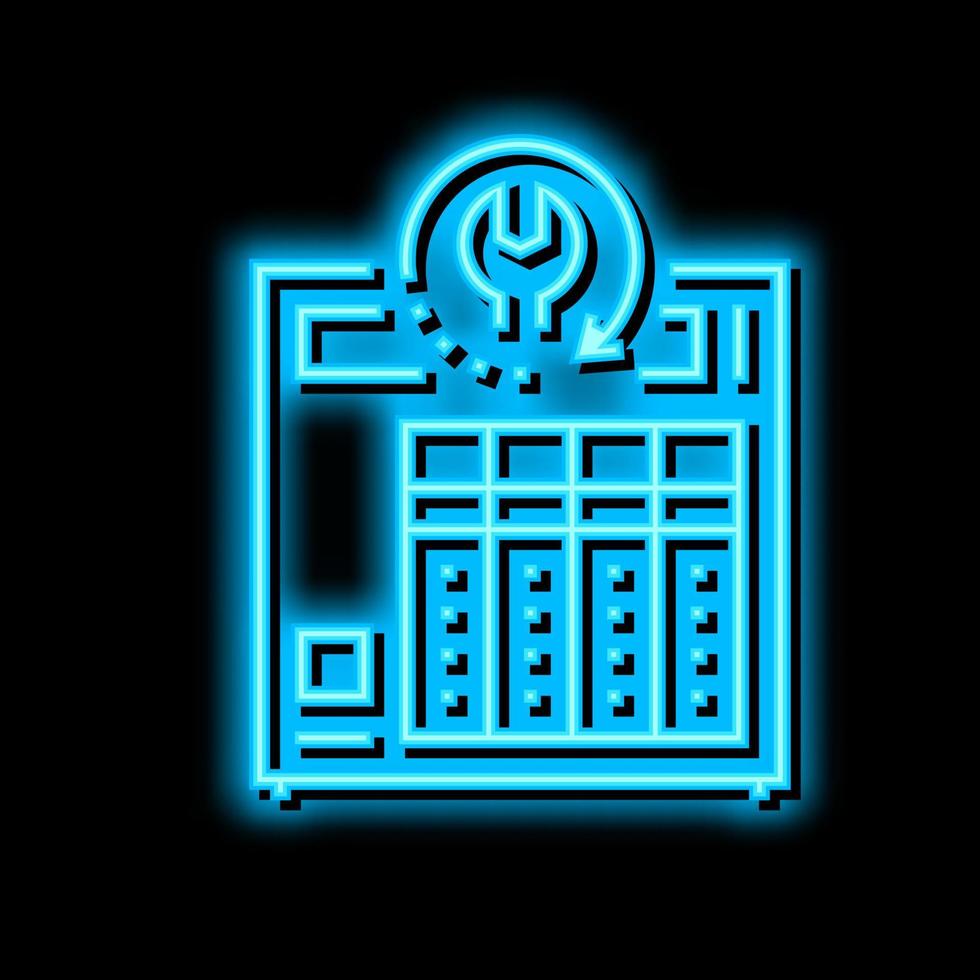 nas Daten Wiederherstellung Neon- glühen Symbol Illustration vektor