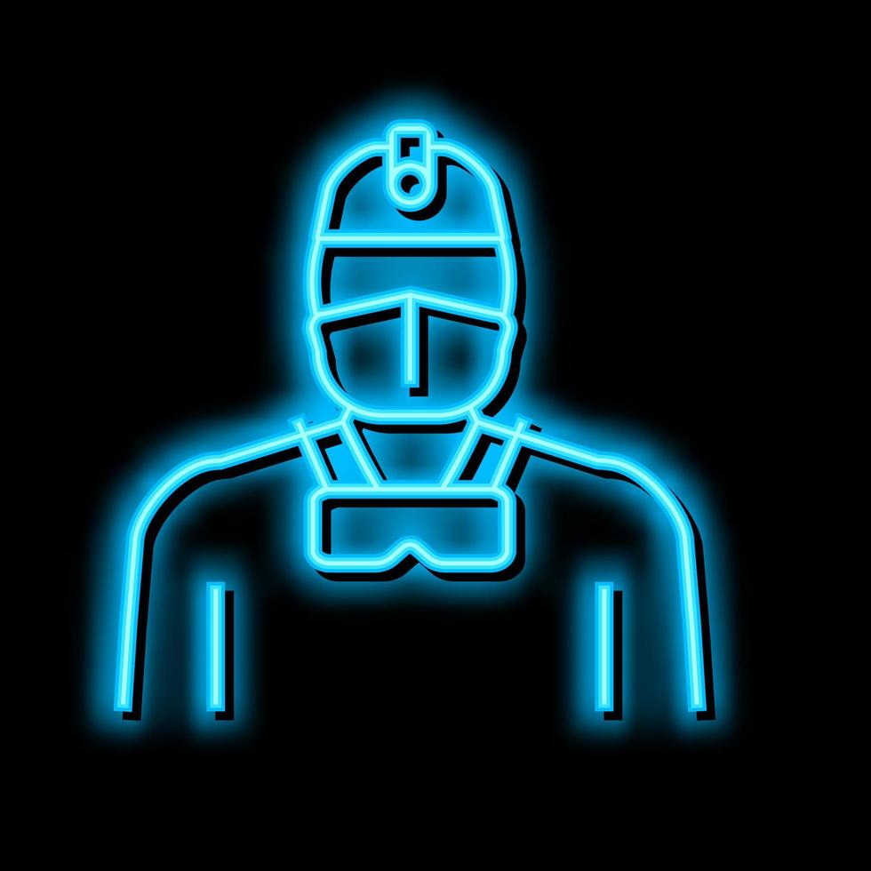neurokirurgi subspecialiteter läkare neon glöd ikon illustration vektor
