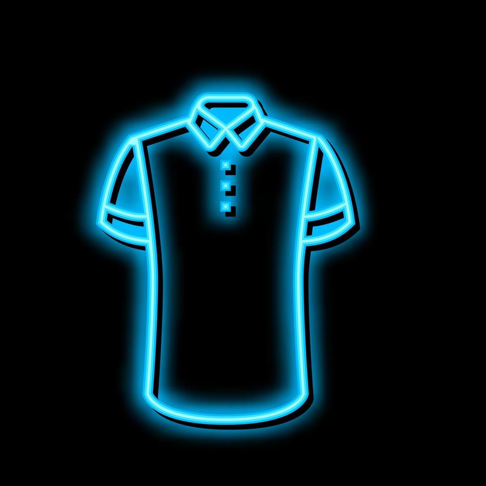 Polo Stoff Kleidung Neon- glühen Symbol Illustration vektor