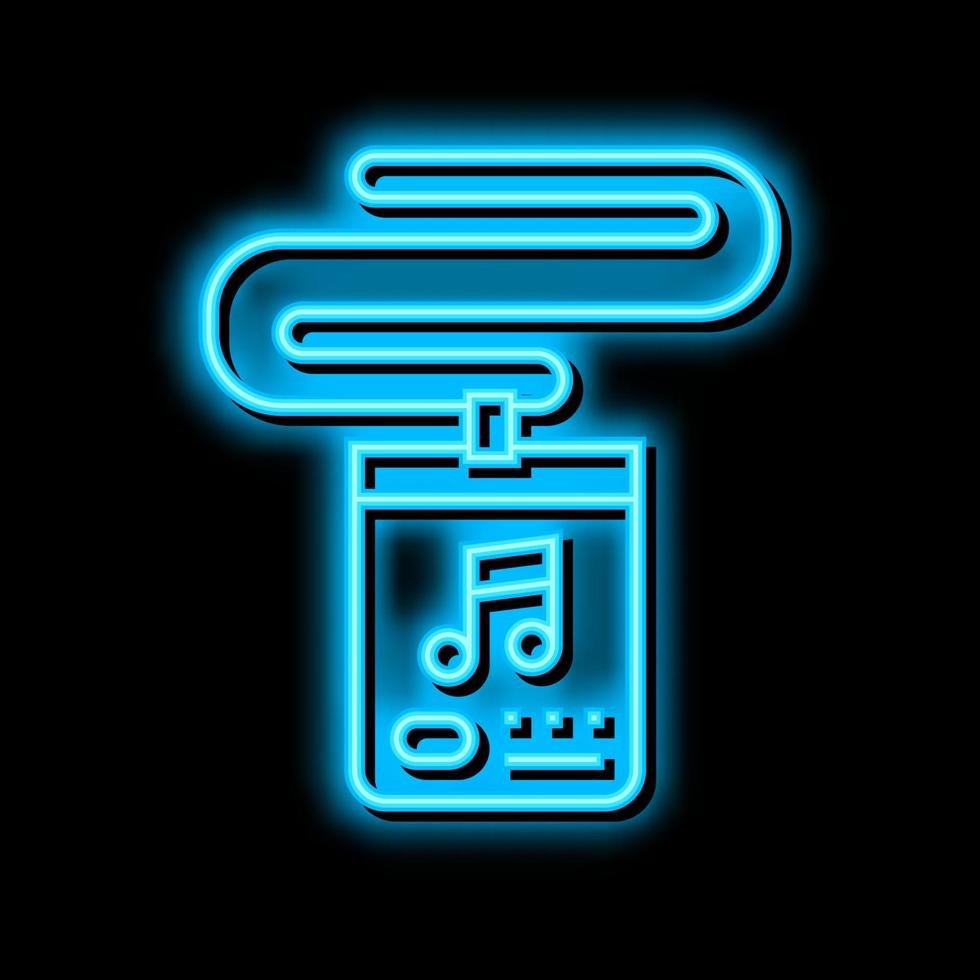 Abzeichen von Musik- Festival Teilnehmer Neon- glühen Symbol Illustration vektor