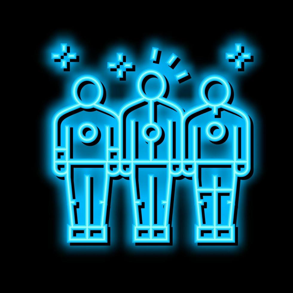 Band Musik- Gruppe Neon- glühen Symbol Illustration vektor