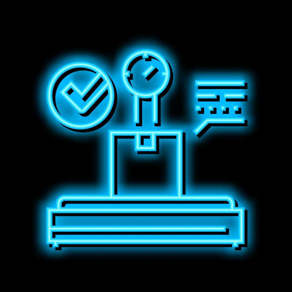 Post- Rahmen Neon- glühen Symbol Illustration vektor