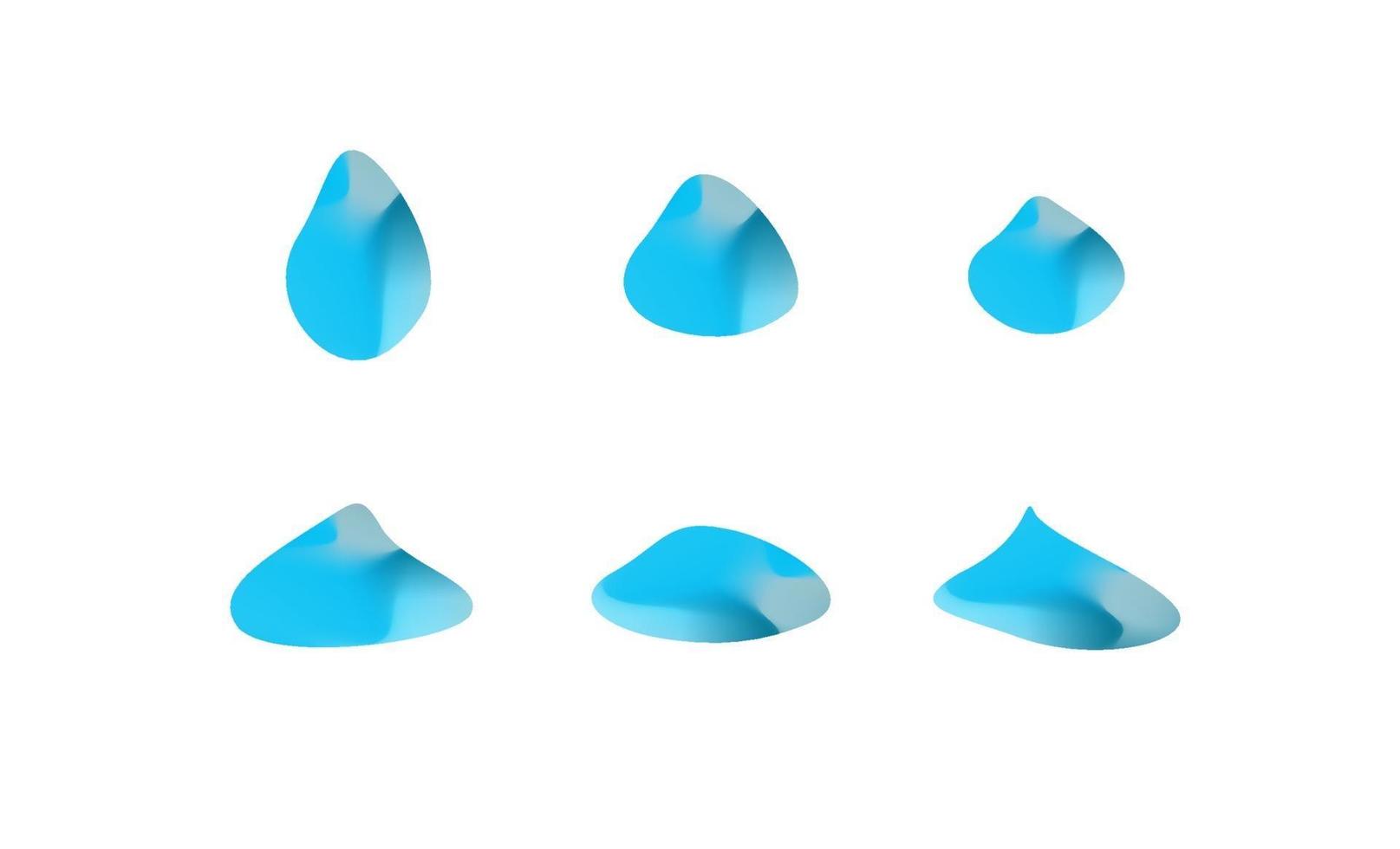 uppsättning abstrakta moderna grafiska element. gradient ljusa former i form av vattendroppar. modern abstrakt färgglad vektor vätskesamling