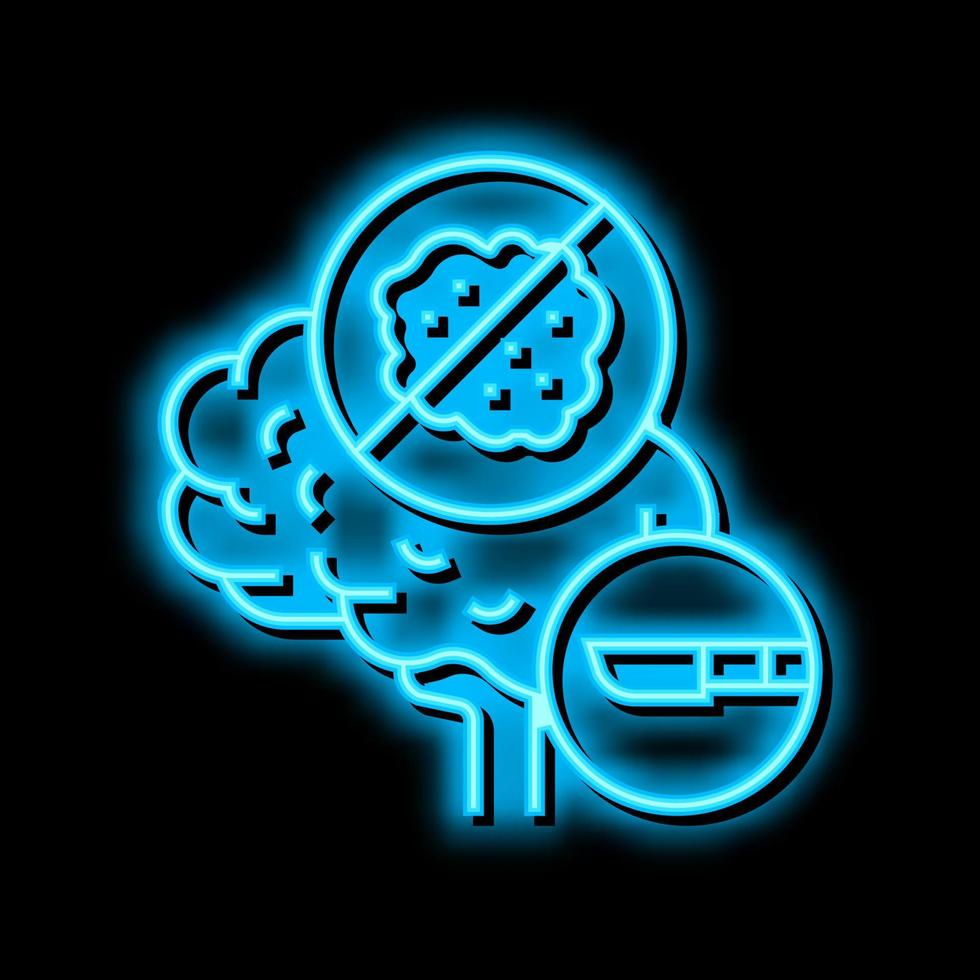 Gehirn Tumor Chirurgie Neon- glühen Symbol Illustration vektor