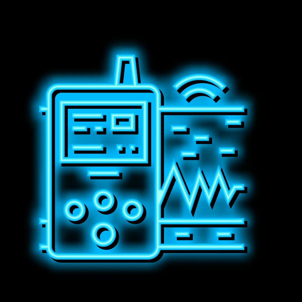 Vibration Bewertung Neon- glühen Symbol Illustration vektor