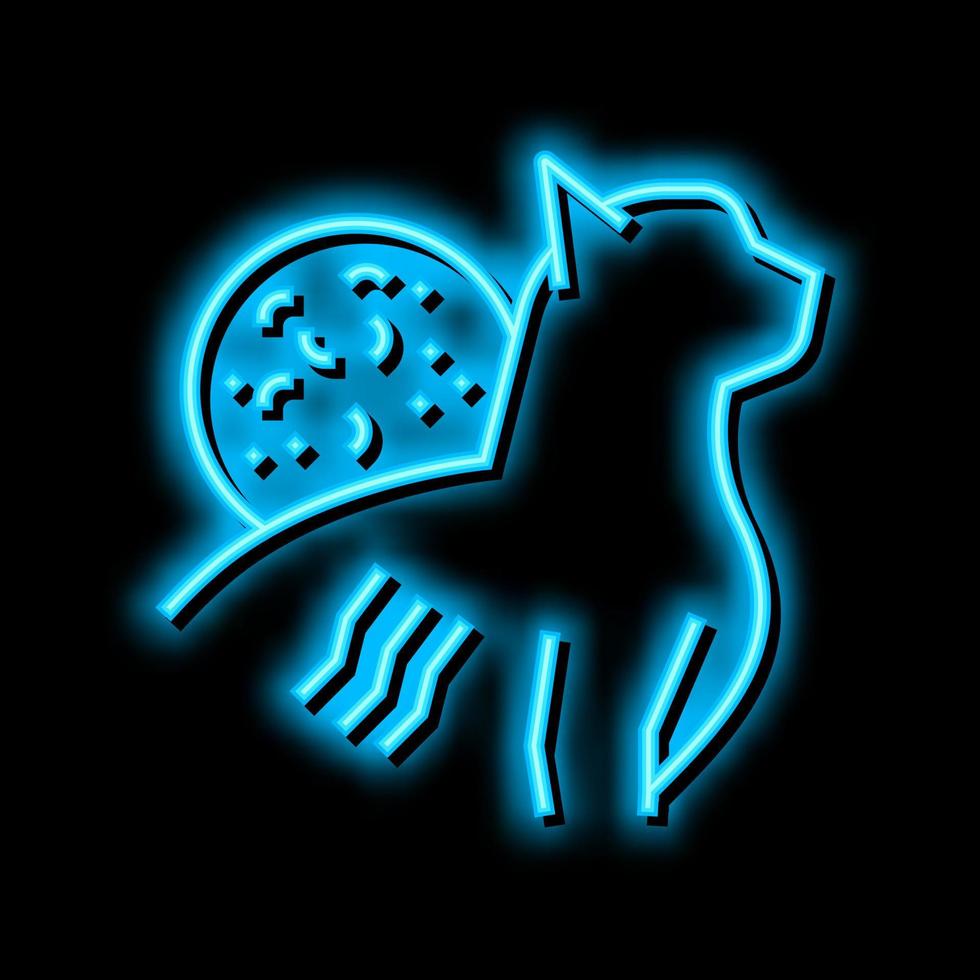 Katze kratzen Krankheit Neon- glühen Symbol Illustration vektor