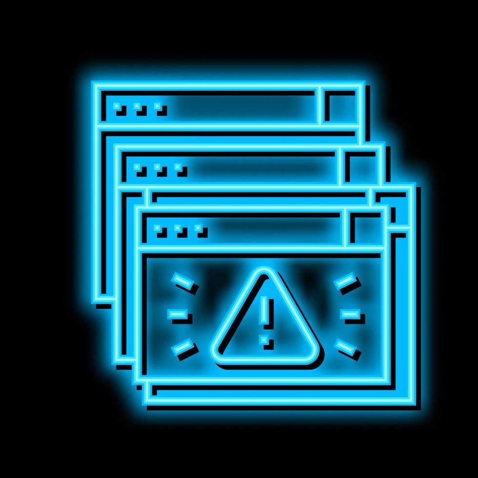 Programm Sicherheit Technologie Neon- glühen Symbol Illustration vektor