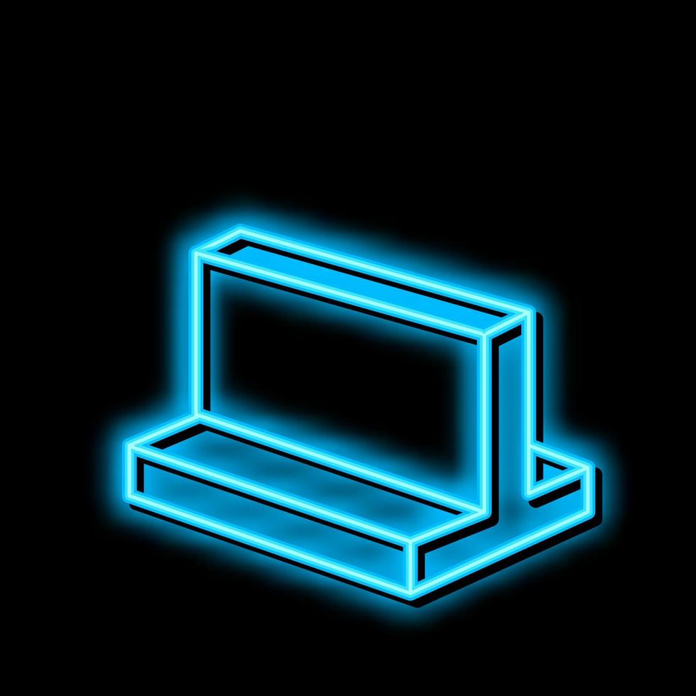 mässing metall profil neon glöd ikon illustration vektor