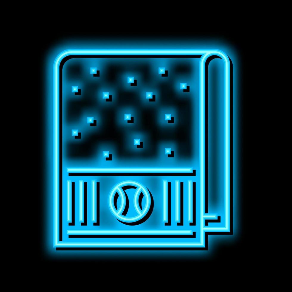 Handtuch Tennis Spieler Neon- glühen Symbol Illustration vektor