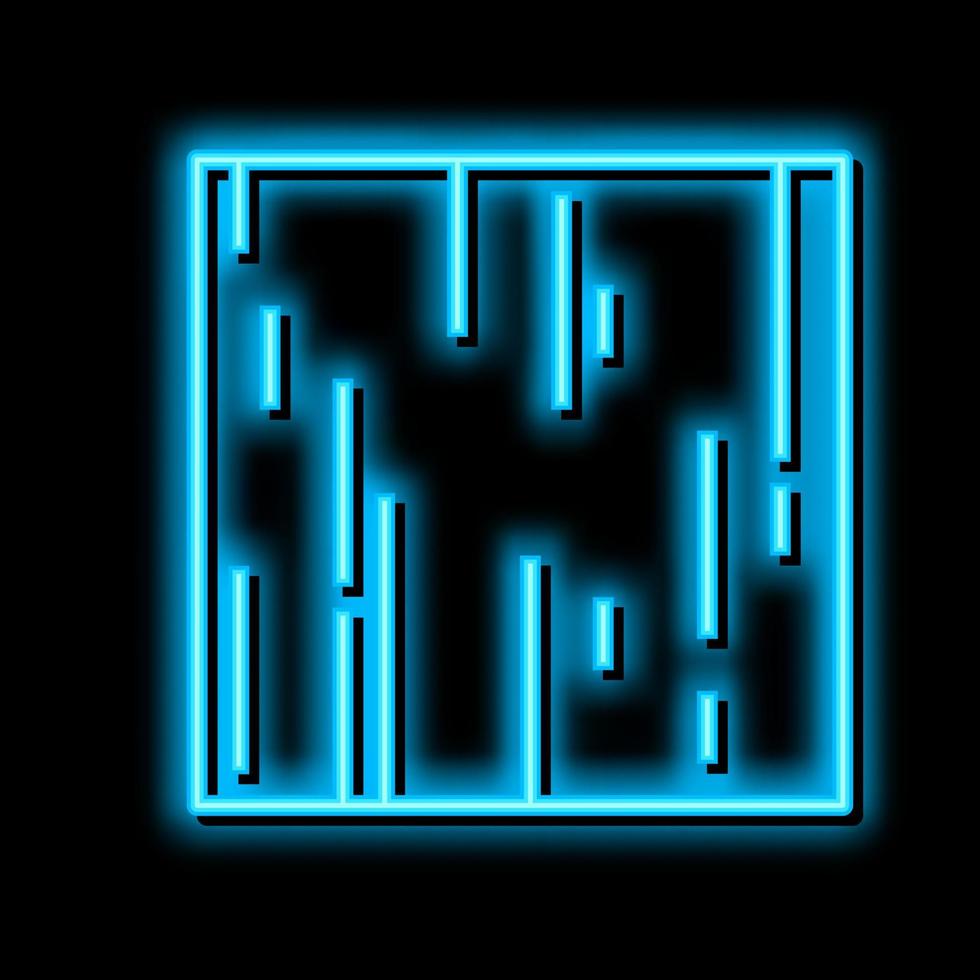 tallrik metall neon glöd ikon illustration vektor