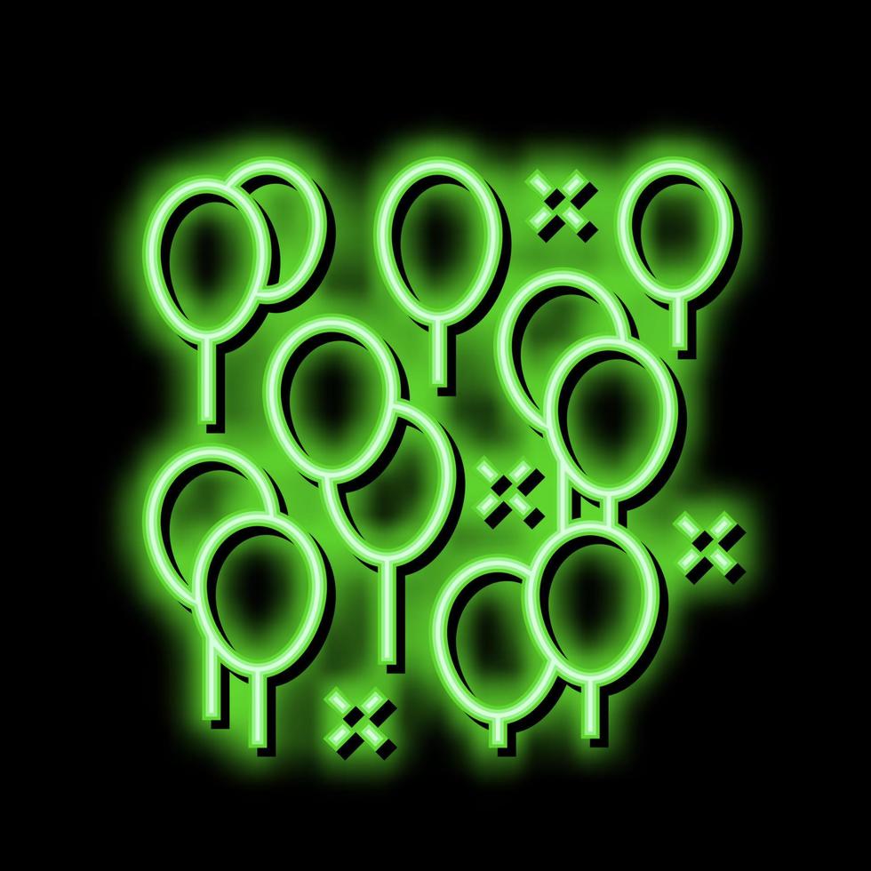 Party Dekoration Ballon Neon- glühen Symbol Illustration vektor