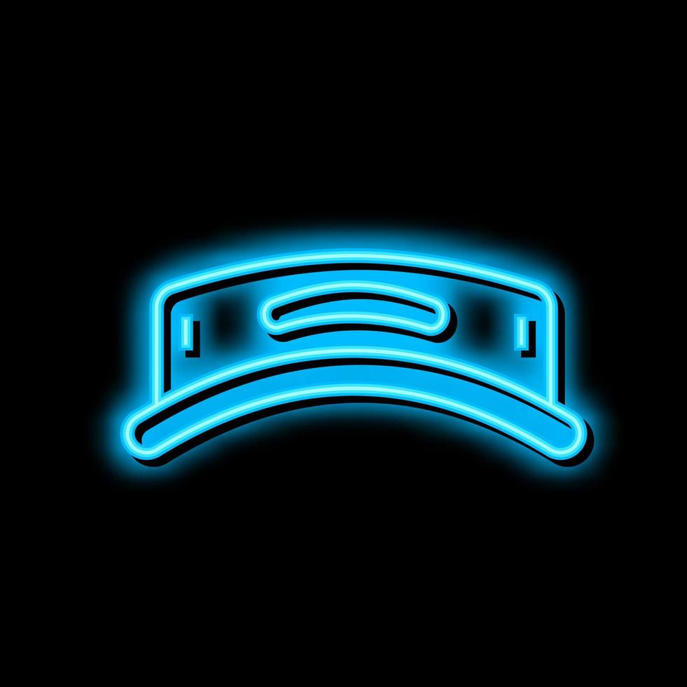 Visier Hut Golf Spieler Neon- glühen Symbol Illustration vektor