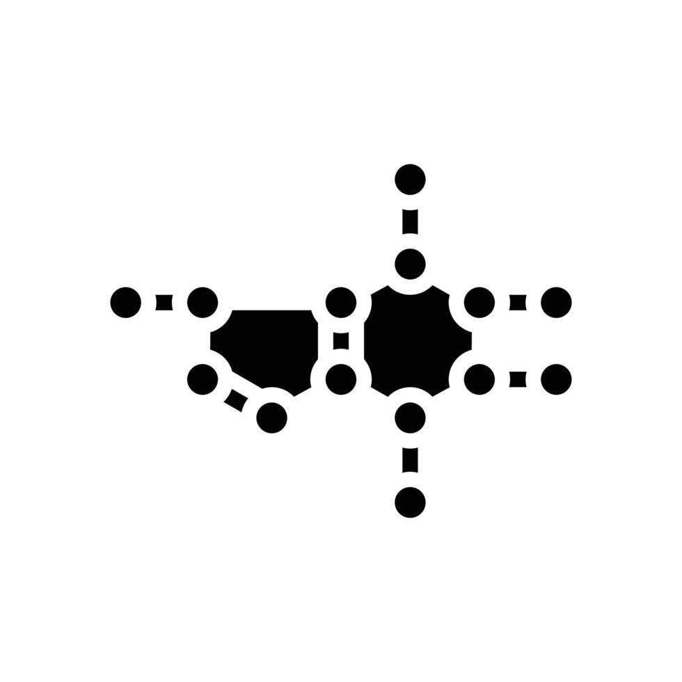 molekyl strukturera glyf ikon vektor illustration