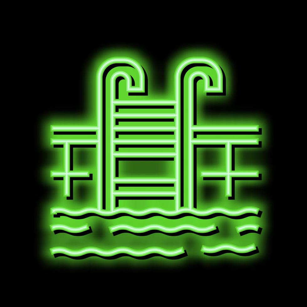 simning slå samman neon glöd ikon illustration vektor