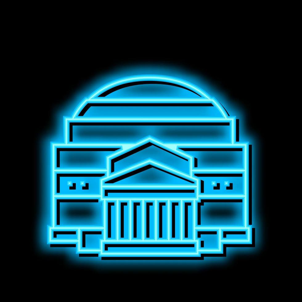 Pantheon uralt Rom Gebäude Neon- glühen Symbol Illustration vektor