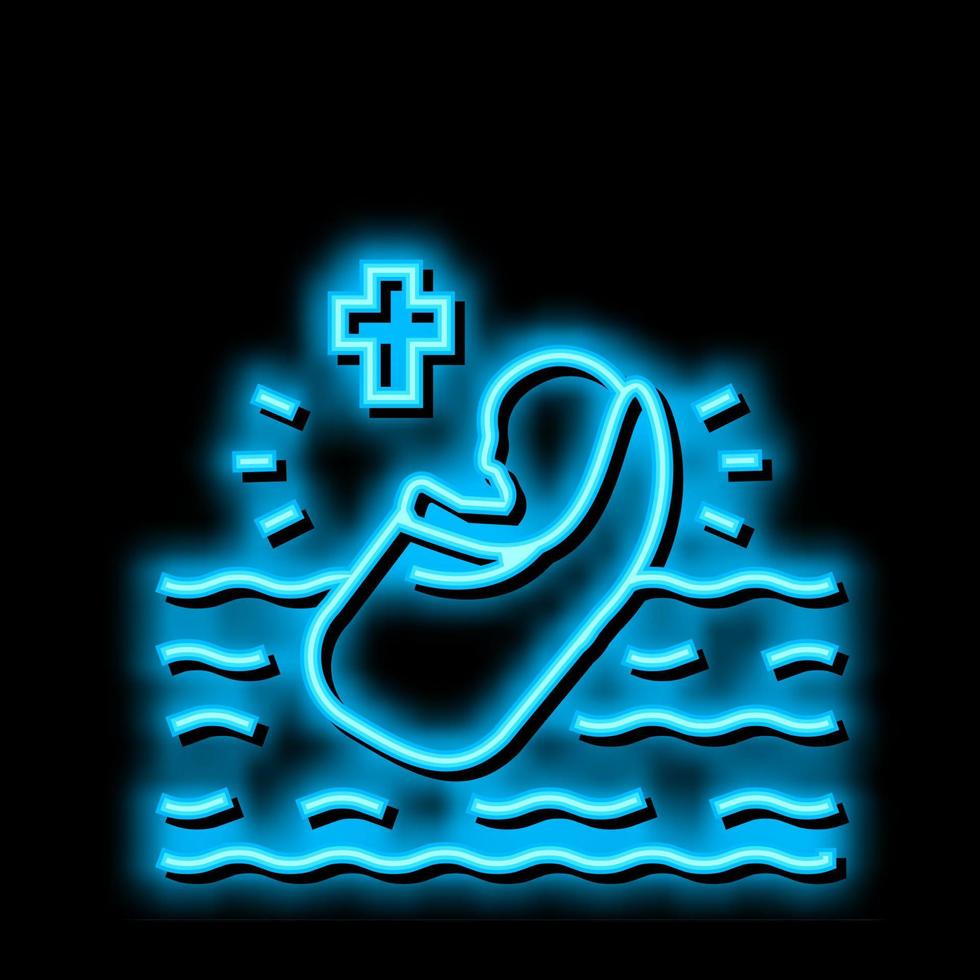 Taufe Christentum Neon- glühen Symbol Illustration vektor