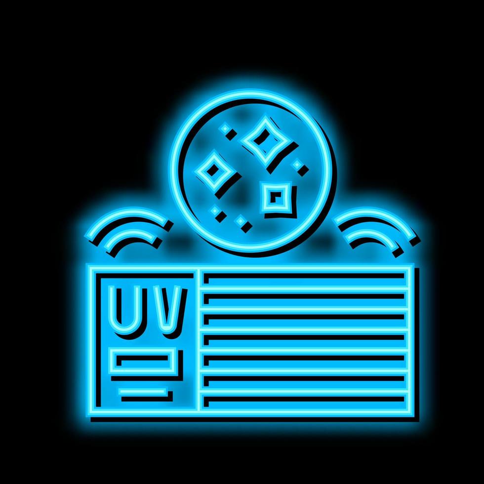 Haus Luft Filtration System Neon- glühen Symbol Illustration vektor