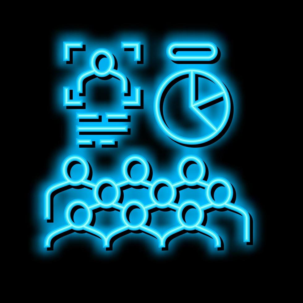 Werbung Schaffung Neon- glühen Symbol Illustration vektor