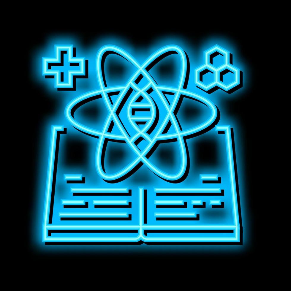 Wissenschaft und Medizin Geschichte Neon- glühen Symbol Illustration vektor