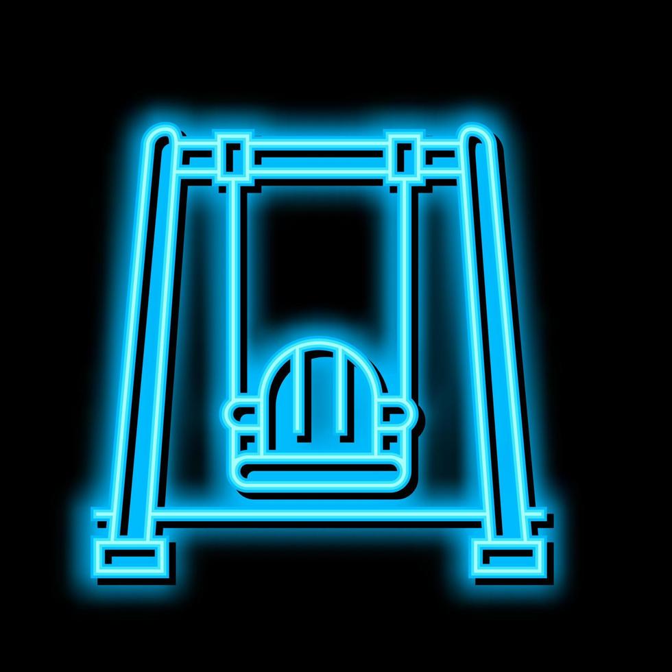 schwingen Kindergarten Neon- glühen Symbol Illustration vektor