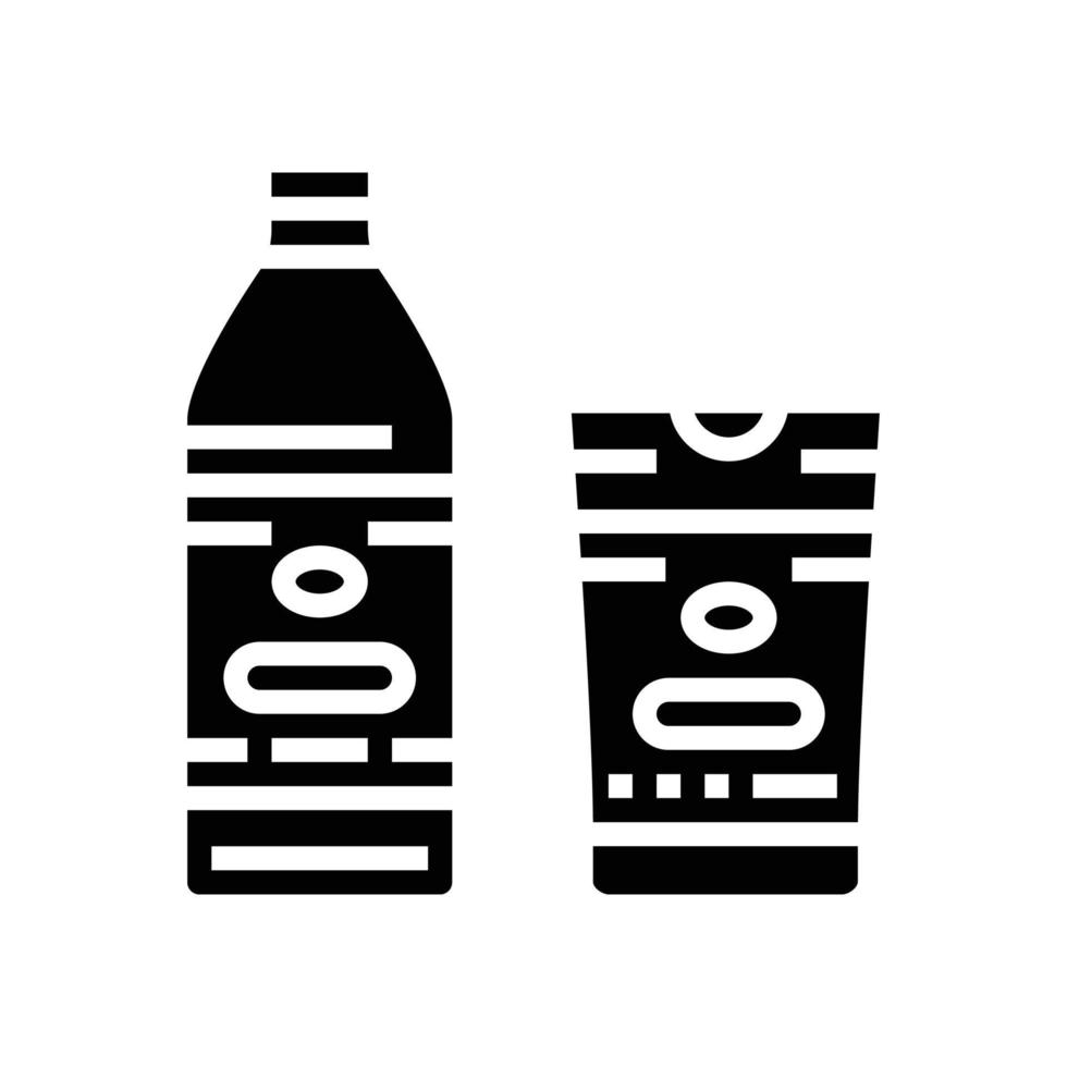 ayran Milch Produkt Molkerei Glyphe Symbol Vektor Illustration