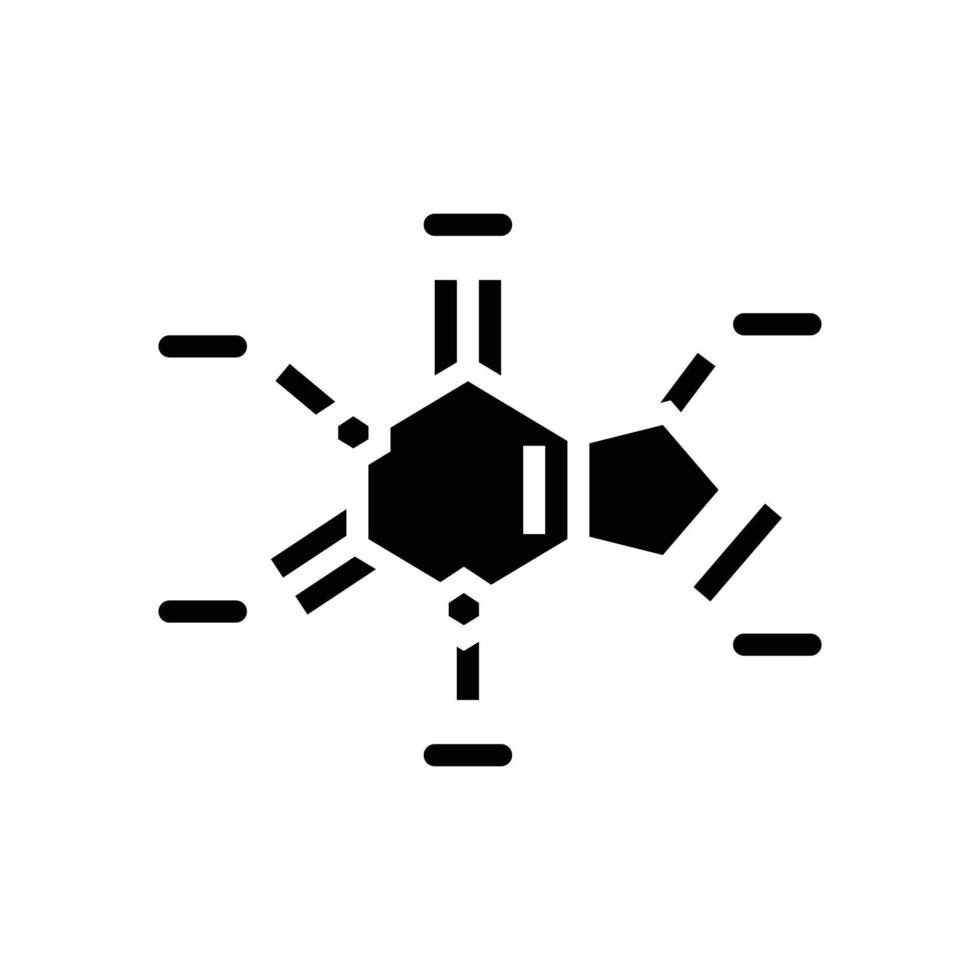 Chemie molekular Struktur Glyphe Symbol Vektor Illustration