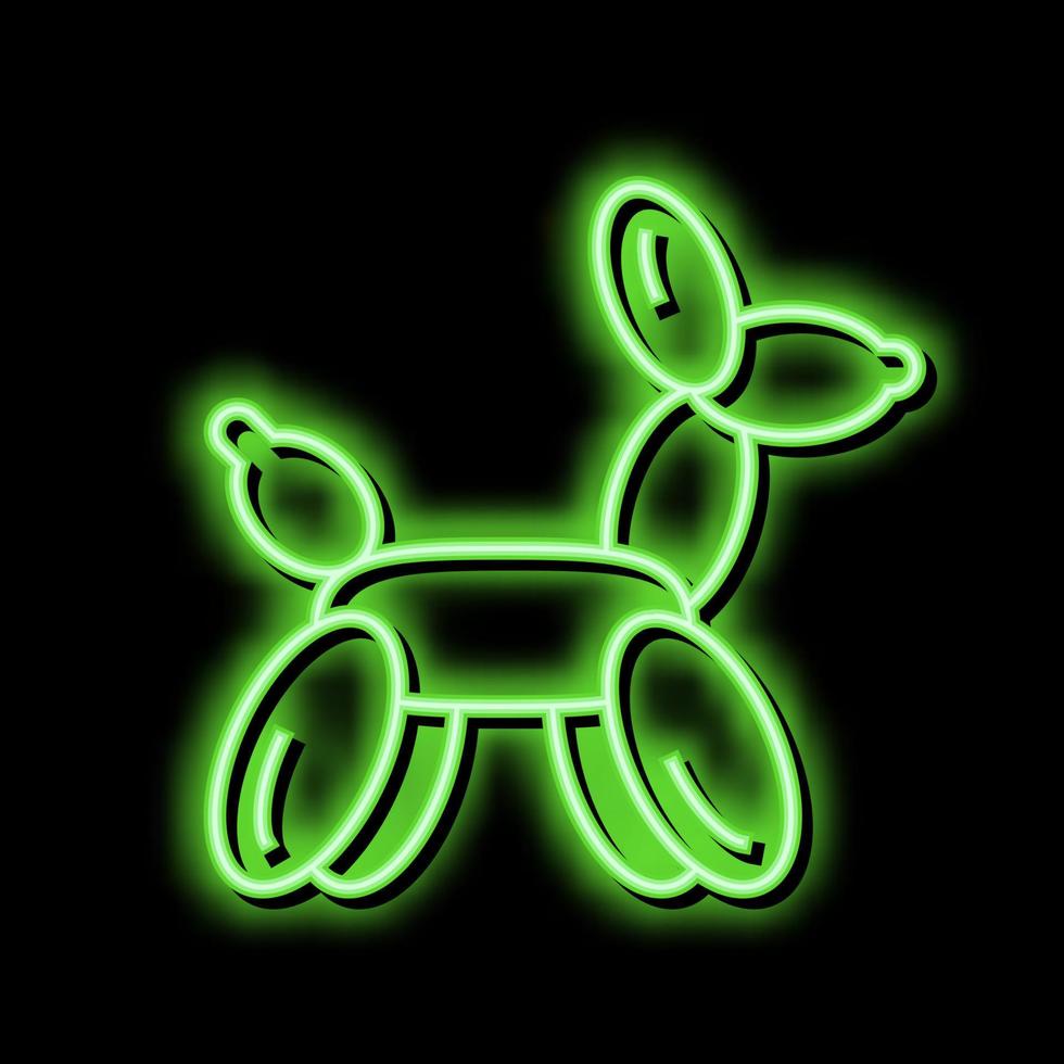 Ballon Skulptur Neon- glühen Symbol Illustration vektor