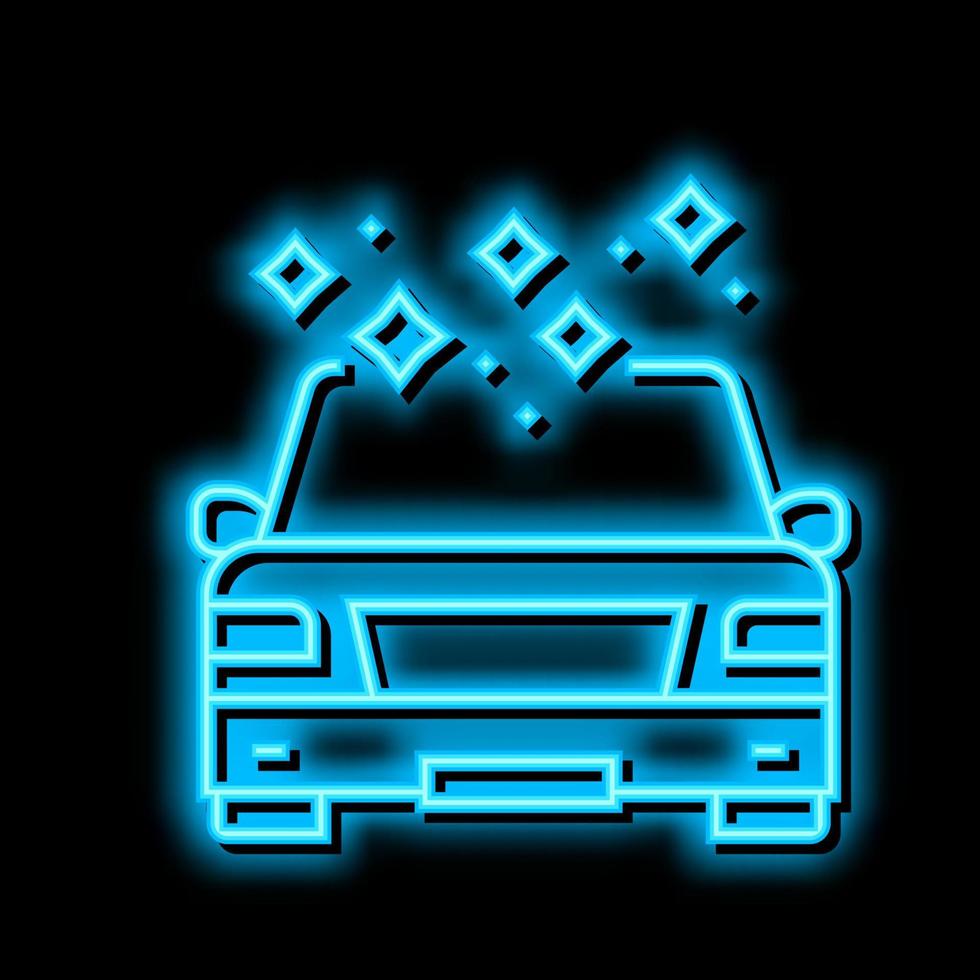 versiegelt Kabine Neon- glühen Symbol Illustration vektor