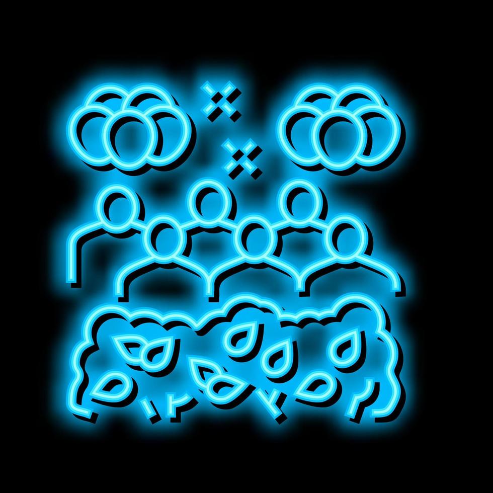 Urwald Safari Kinder Party Neon- glühen Symbol Illustration vektor