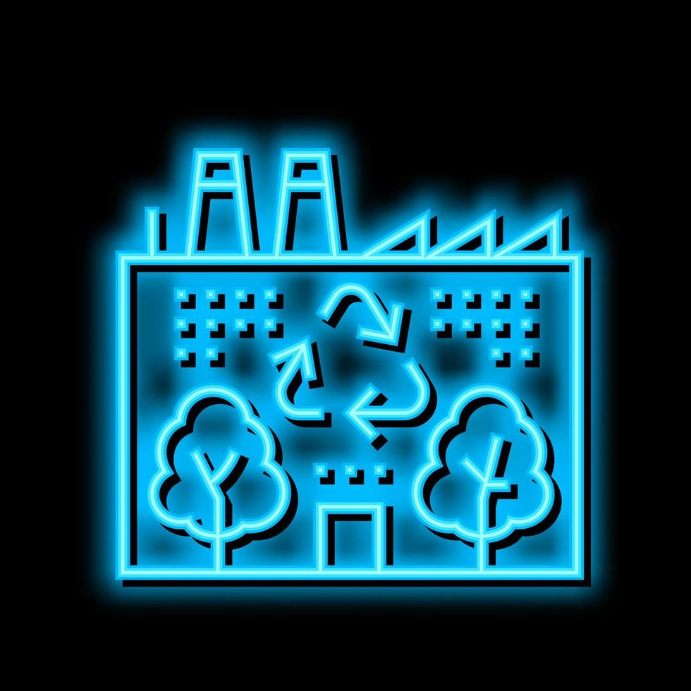 miljö- återvinning neon glöd ikon illustration vektor