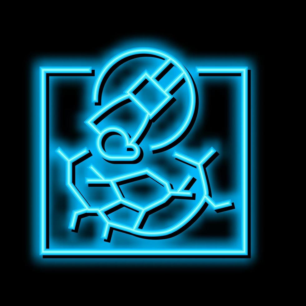 Trockenbau Reparatur Neon- glühen Symbol Illustration vektor